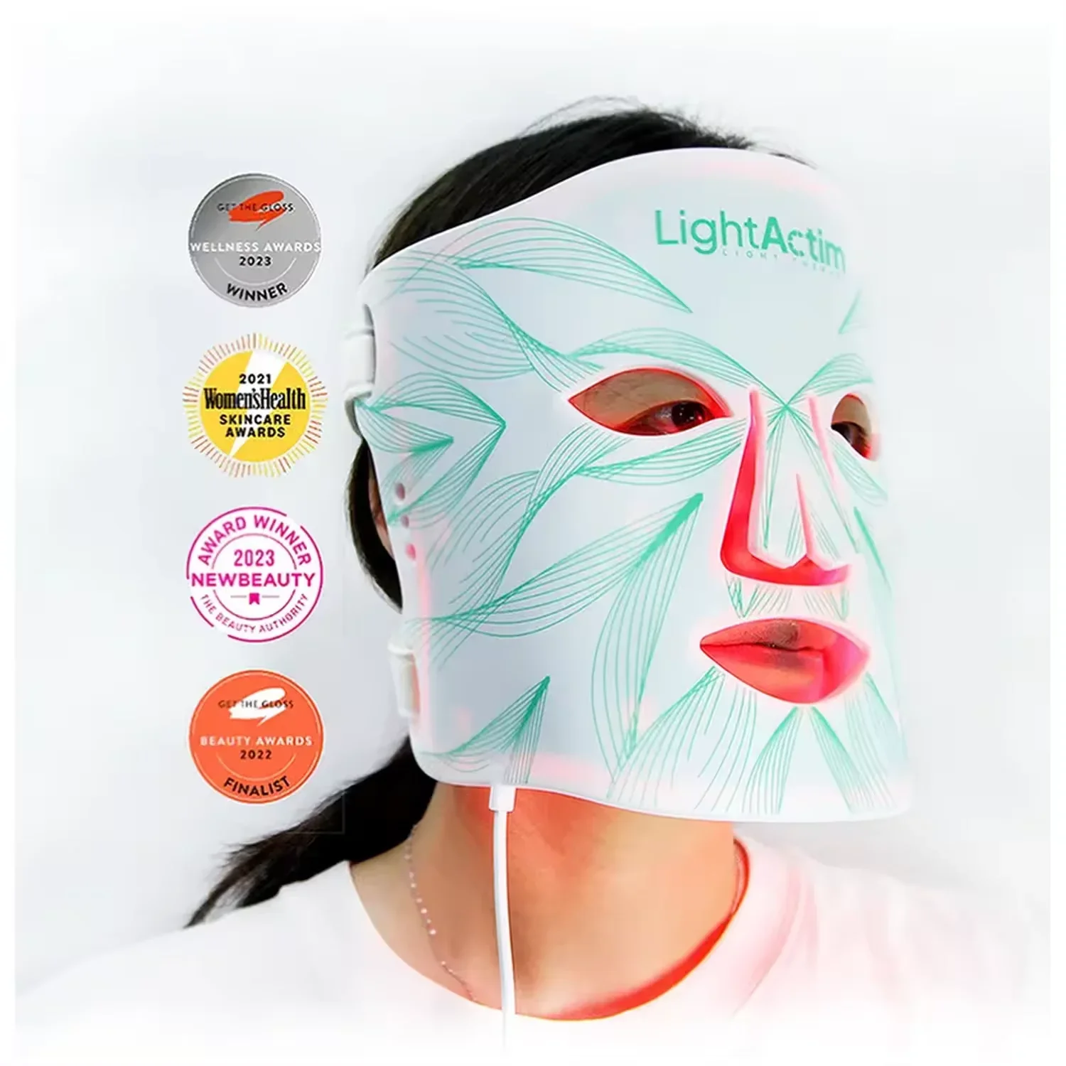 facial contour infrared mask flexible led face mask Mascaras faciales LED face neck chest hands light therapy mask