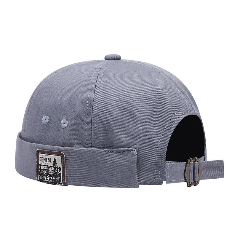 Short Fashion Hat Women Trend New Retro Brimless Melon Skin Hat Fashion Versatile Hat Men Street Hip Hop Cap Without Visor