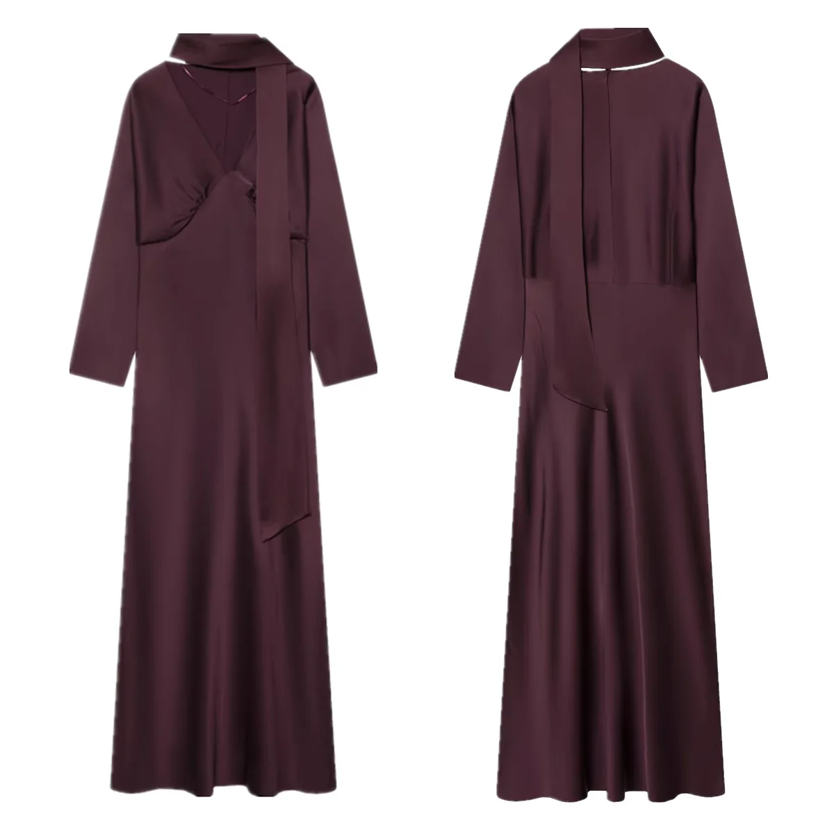 Jenny & Dave Lente Vrouw Kleding Minimalistisch Frans Elegant Paars Rood Satijn Elegante Feestjurken Vestidos Damesjurken Lange Dr