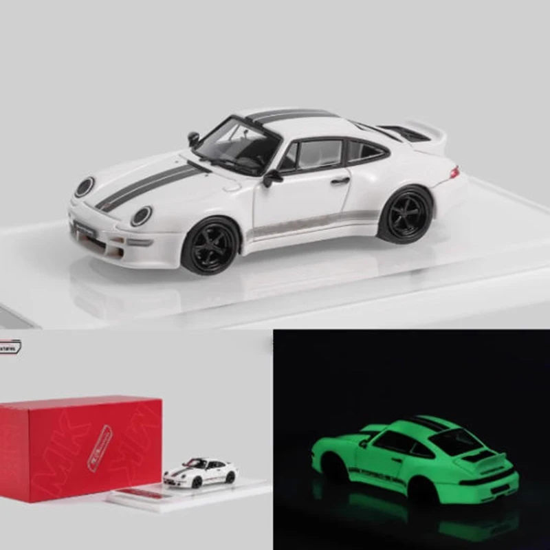 MK Miniatures MKM 1:64 993 7-Eleven/Luminous White Resin Car Model Classics Adult Souvenir Gift Static Display