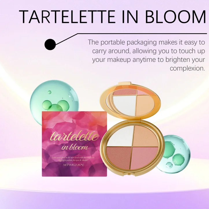 3-in-1 Highlight Lidschatten Rouge Palette Natürliches raffiniertes Make-up Multifunktionspalette Gesichts-Make-up Kosmetik