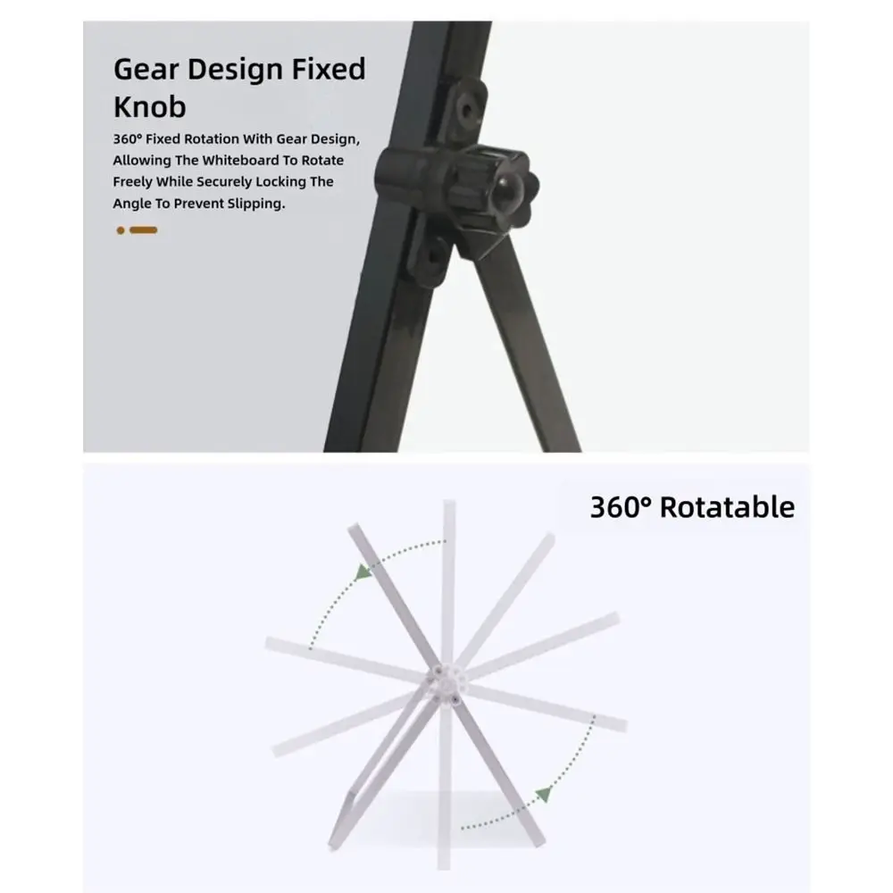 Lavagna da tavolo pieghevole di alta qualità cancellabile con staffa Lavagna per scrittura a doppia faccia per ufficio scolastico