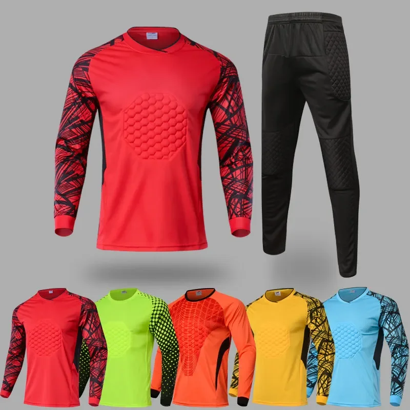 Goalkeeper Suit Football Training  Long-Sleeve Suit Children Goalkeeper Goalkeeper Suit Protective Gear Set