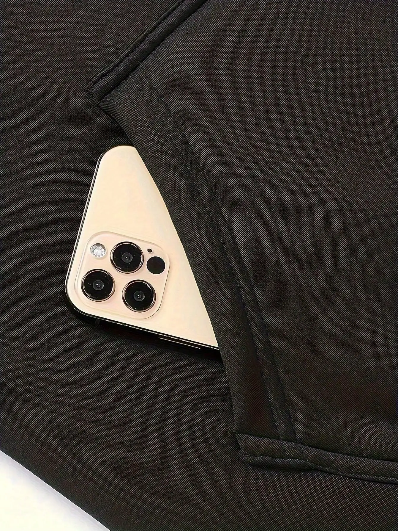 Women's Fleece-Lined Black Hoodie, Cozy Winter Pullover with Drawstring Hood & Pocket for Casual Daily Wear