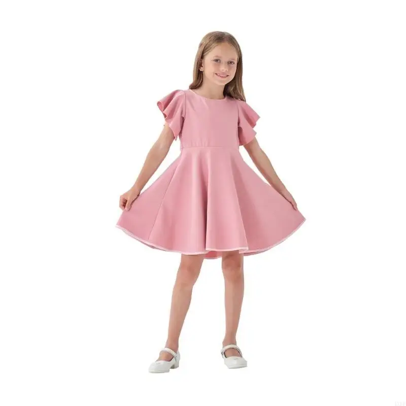  Infants Girls Dress with Ruffle Sleeves Designing For Daily Wear And Celebration
