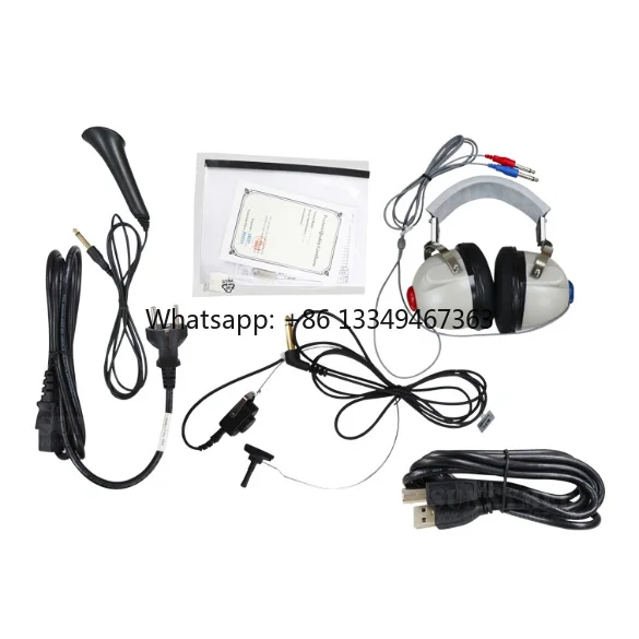 Hospital Clinical Hearing Loss Test Audiometry 250Hz 750Hz 1500Hz 4kHz 6kHz Audiometer With Headset and Mask