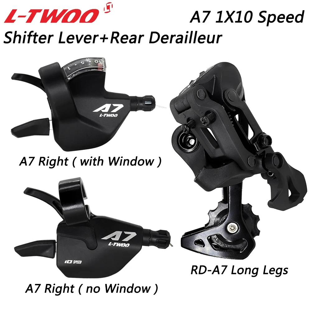 LTWOO A7 1x10 Speed Groupset Left Right Shifter Lever Ult Long Legs Rear Derailleur for MTB Bike Compatible SHIMANO SRAM