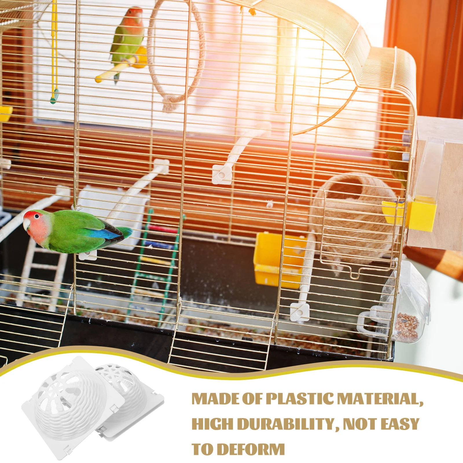 

3pcs Bird Nest Covers for Cages Plastic Basin Lid Hatching Bowl Lids Pigeon Cover Parrot Canary Ventilation Warmth Prevention
