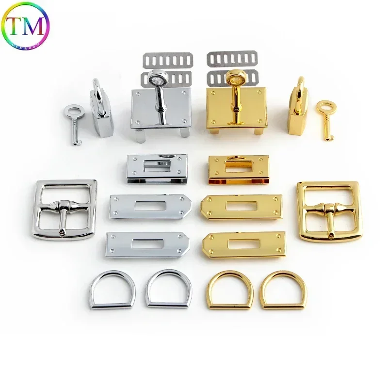 1-10Sets Luxury Wholesale Bag Metal Clasp Twist Turn Lock a Set of Locks for Women Handbag Shoulder Bag Purse DIY Accessories