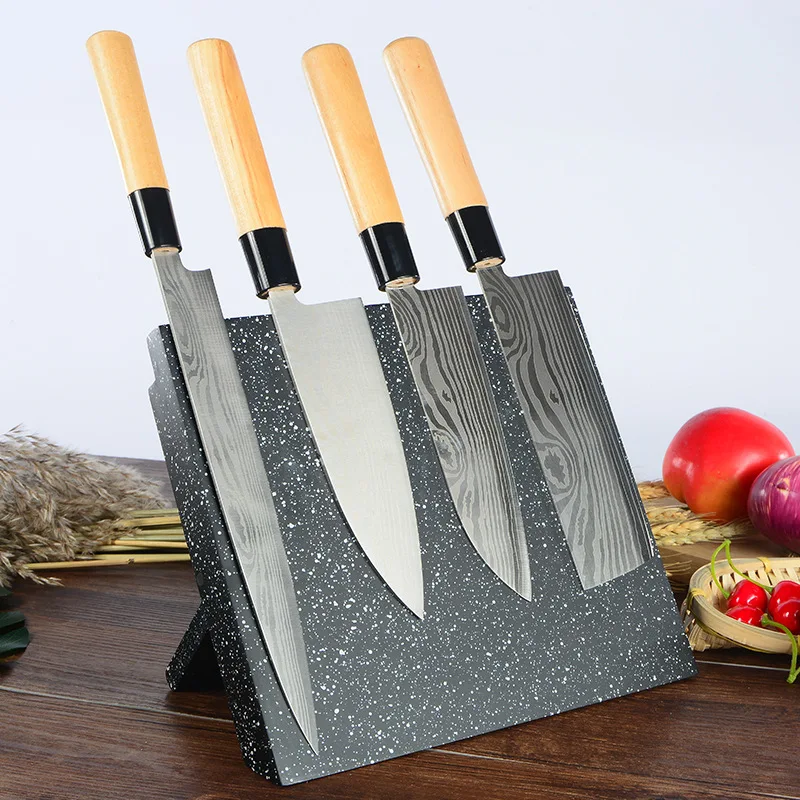 

Wooden Magnetic Knife Holder - Wall Mount Knife & Scissors Storage Rack