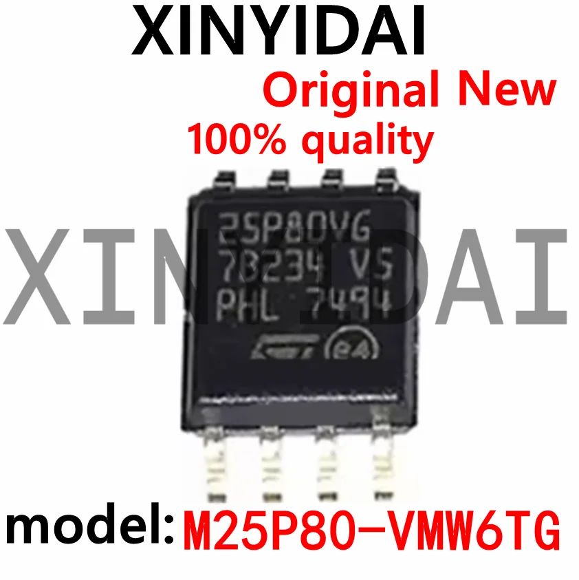 

10PCS Brand new original 25P80 25P80VG M25P80-VMW6TG SOP8 5.2MM wide body memory chip Can shoot directly