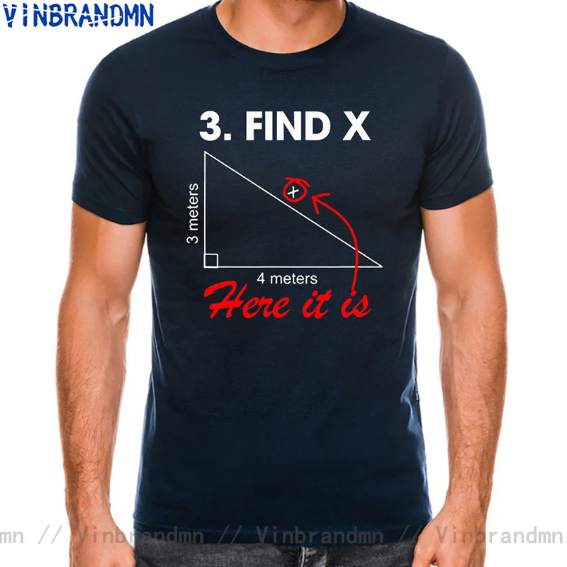 Camiseta divertida de matemáticas es fácil para hombre, camisa con mensaje "Find X Here It Is", camisa interesante de Equation Mathmatic, para profesor de matemáticas