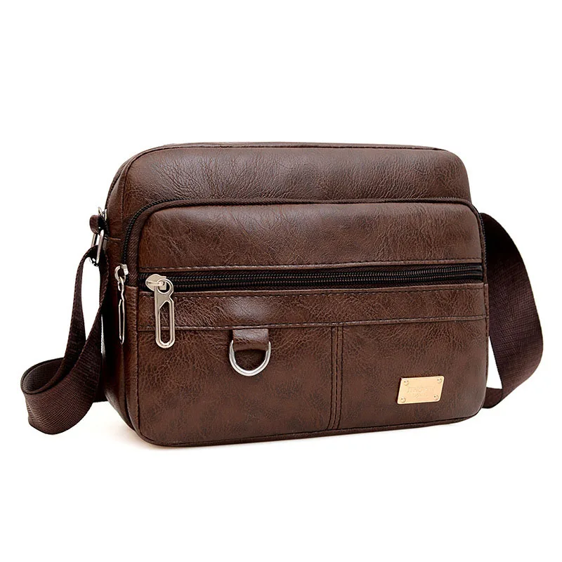 2024 High Quality Men's Handbags PU Leather Bag for Man Male Cross Body Shoulder Messenger Bags Men's Casual Bussiness Handbags