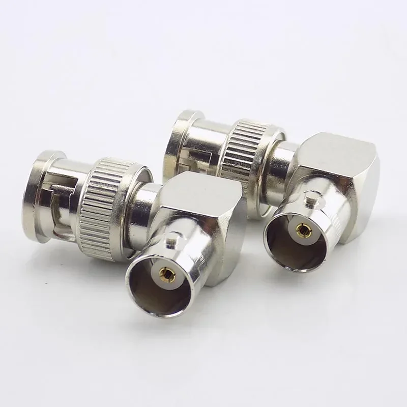 Adapter for CCTV Security Video Surveillance System, 1 Pc BNC Male Connector, L-shaped Right Angle to BNC Female Jacks