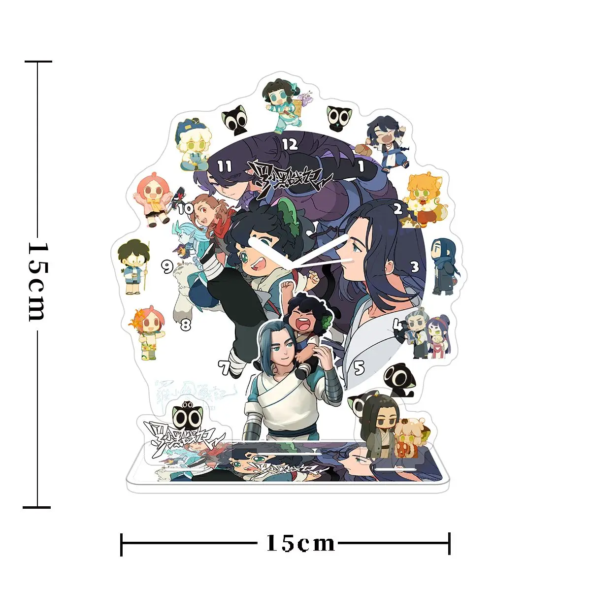 Anime The Legend of Hei Acrylic Stand Diy Clock Standee Desk Decoration No Battery