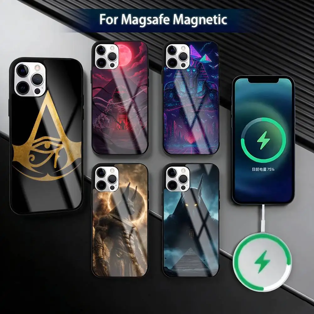 

Egyptian Pharaoh's Mummy Phone Case For iPhone17,16,15,14,13,12,11 Plus,Pro Magnetic with Magsafe Wireless Charging