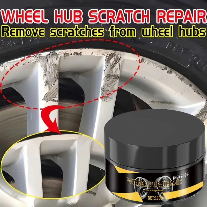 1 Piece 100g Wheel Scratch Repair Wax - Car Tire Detail Treatment and Deep Care Wheel Hub Scratch Repair Polishing Remove Wheel Scratch Wax