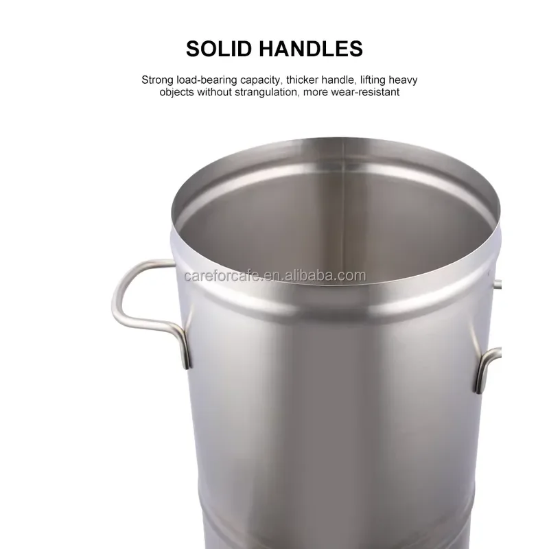 Stainless Steel Round Beverage Dispenser Commercial Milk Tea Bucket Warmer for Shop Use Heavy Duty Drink Container Heater