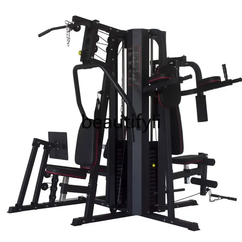 

X Comprehensive training room five-person station equipment strength training set combination sports fitness equipment