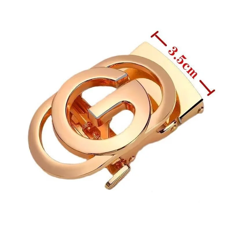2Pcs Hollow Double‑Ring Automatic Belt Buckle For Men, Metal Ratchet Replacement Buckle, Waist Accessory Fits Compatible Ratchet
