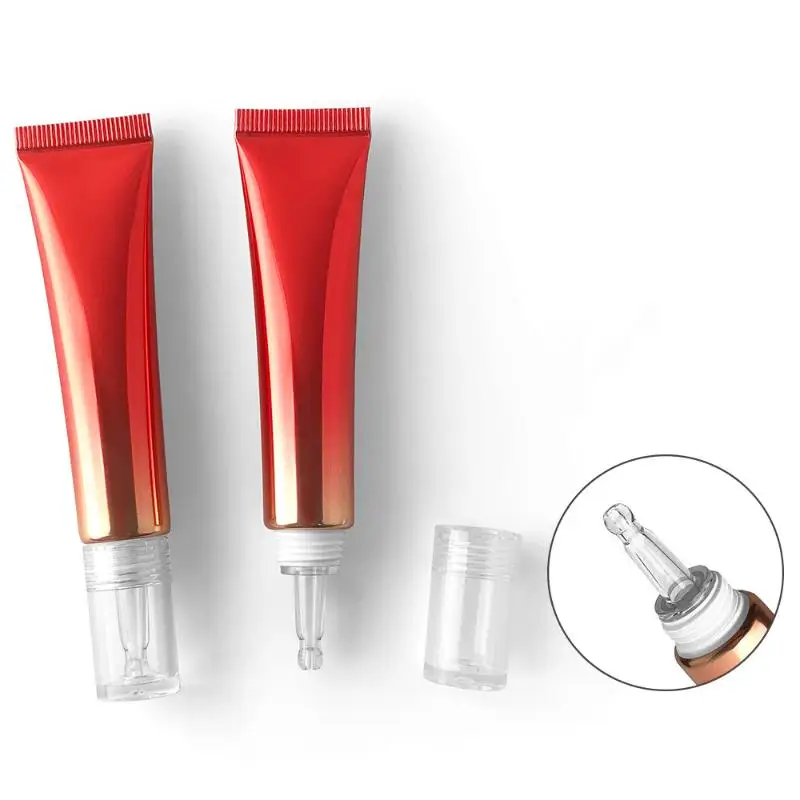 20g Refillable Cosmetic Soft Tubes With Hyaluronic Acid Dropper For Sunscreen Eye Cream Lotion Liquid Foundation Empty Bottle