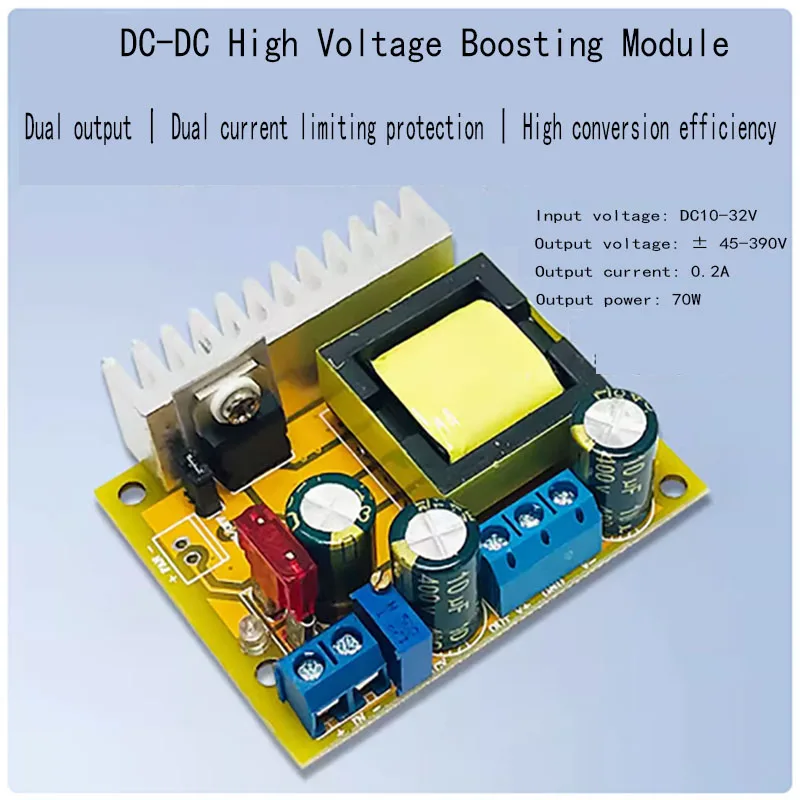 Electromagnetic Cannon DC-DC Boost Module 45-390V Dual Output ZVS Capacitor Charging 780V Adjustable Voltage Stabilization
