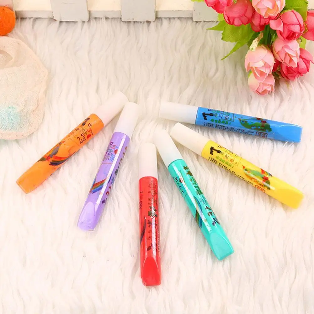 Magic Popcorn Pens 3D Art Safety Pen for Birthday Greeting Cards Children's Bubble Pen DIY Handmade Cotton Drawing