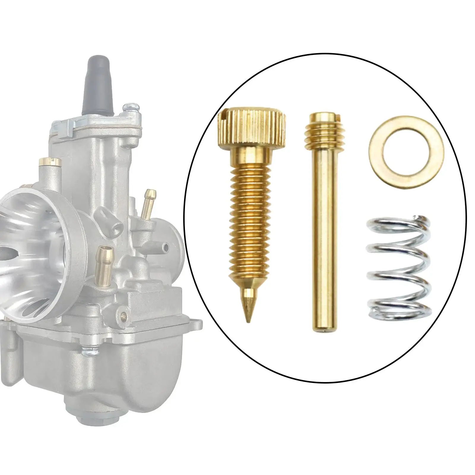 Air Fuel Mixture Screw Adjuster Accessory Repair Adjusting Premium with Spring Motorcycle for 21-34mm