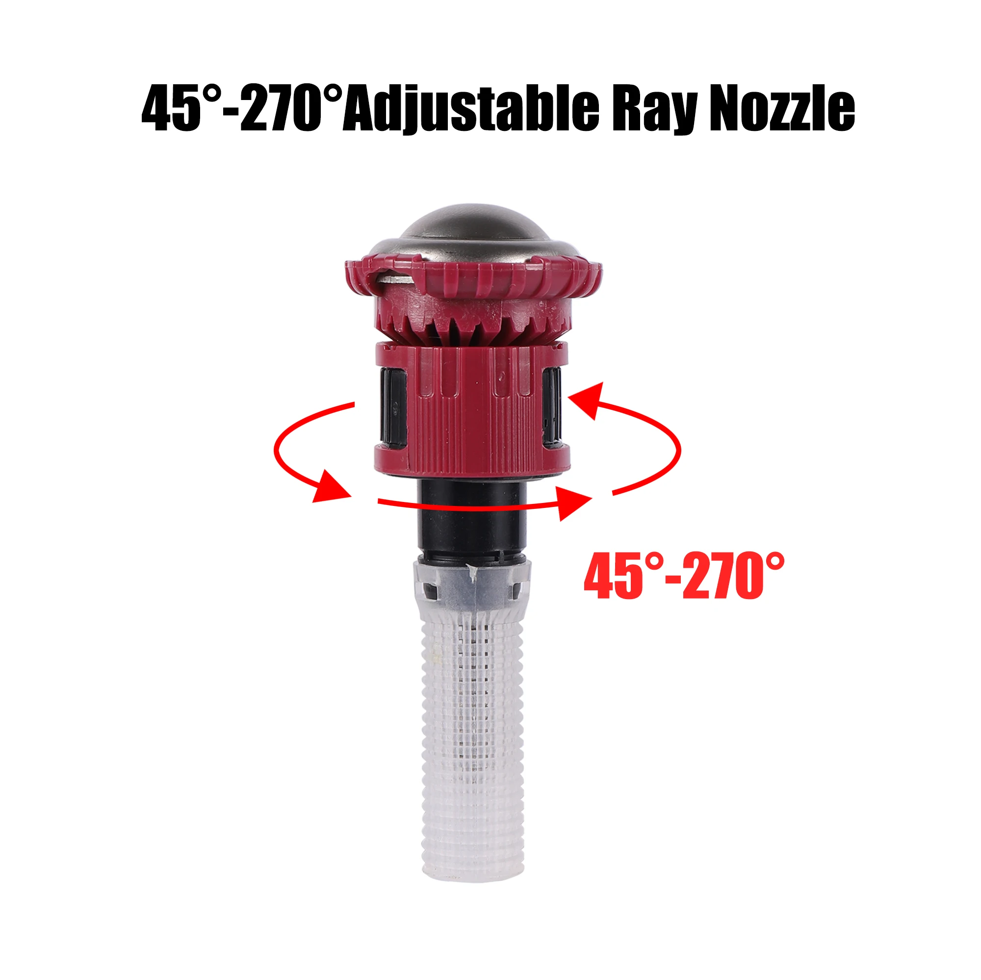 Adjustable 360° 45°~270° Buried Pop-Up Sprinkler 1/2\