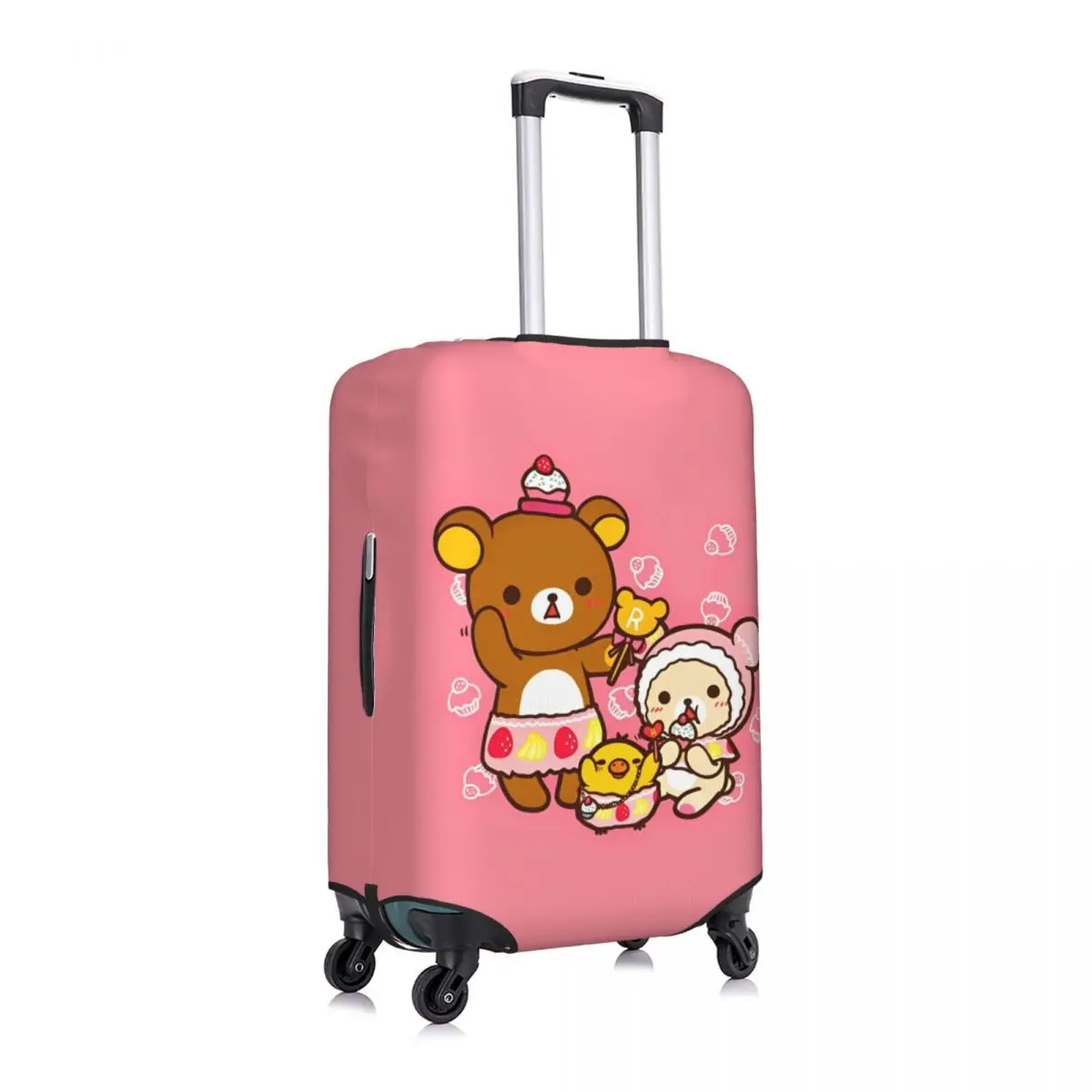 Rilakkuma الكرتون غطاء حقيبة الدب الحيوان عطلة السفر العملي حقيبة الأمتعة حامي