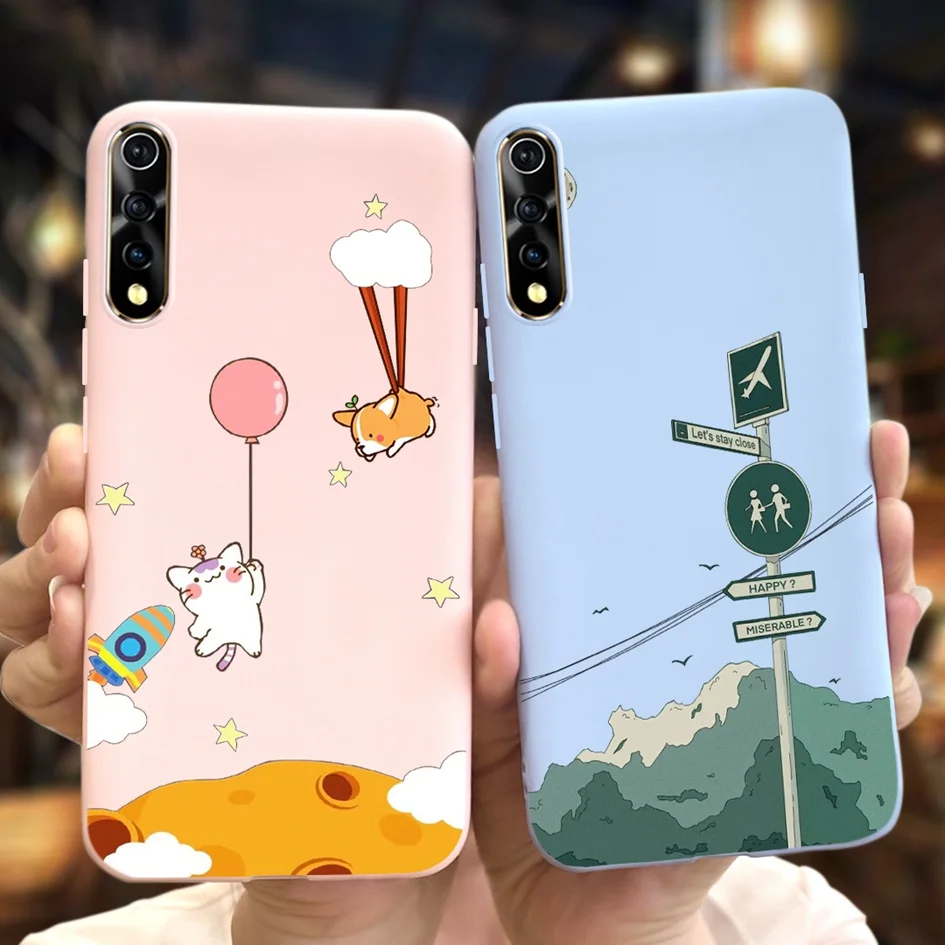 For Vivo S1 Case Fashion Pattern Shockproof Silicone Soft Slim Back Cover For Vivo Y7s Funda V17 Neo 1907 V1907 V1913A Protector
