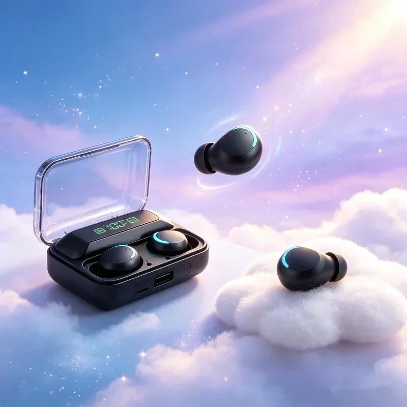 F9 Bluetooth Headphones 9D Stereo High Bass Sport Earphones Handfree Touch Control Tws Wireless Earbuds Waterproof Headset
