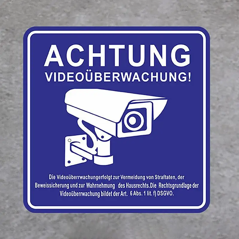 야외 보안 카메라 표지판, 24 시간 관찰 표지판, 접착 라벨, 방수 관찰 라벨, 카메라 알람
