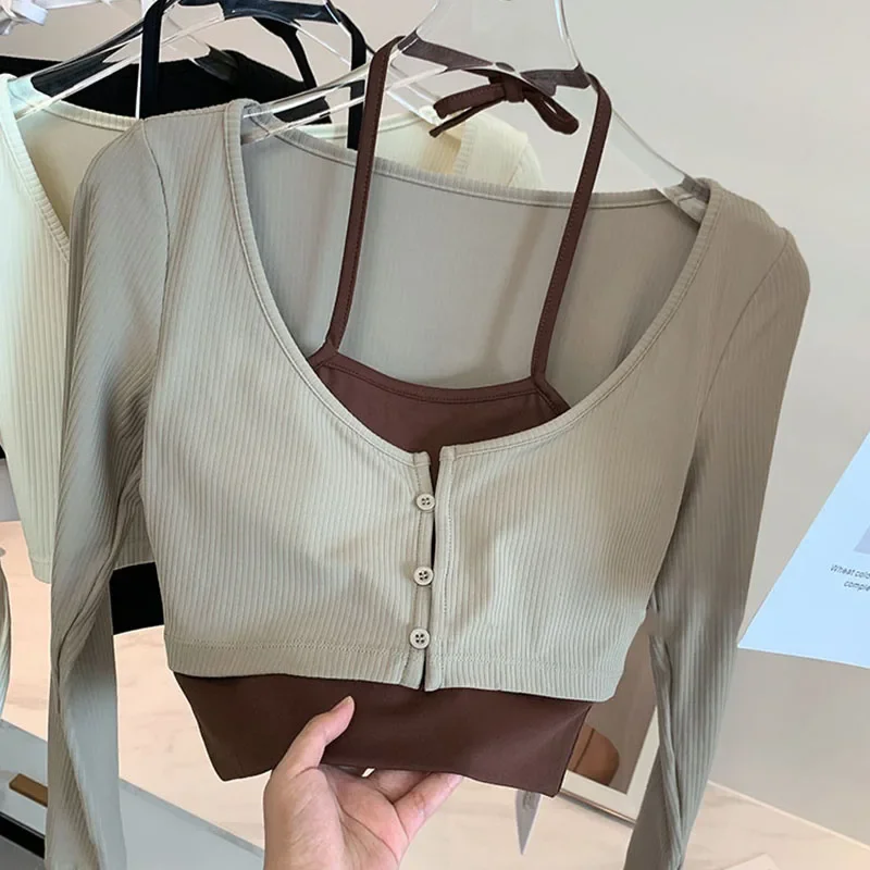 Fake Two Pcs Sports… - image