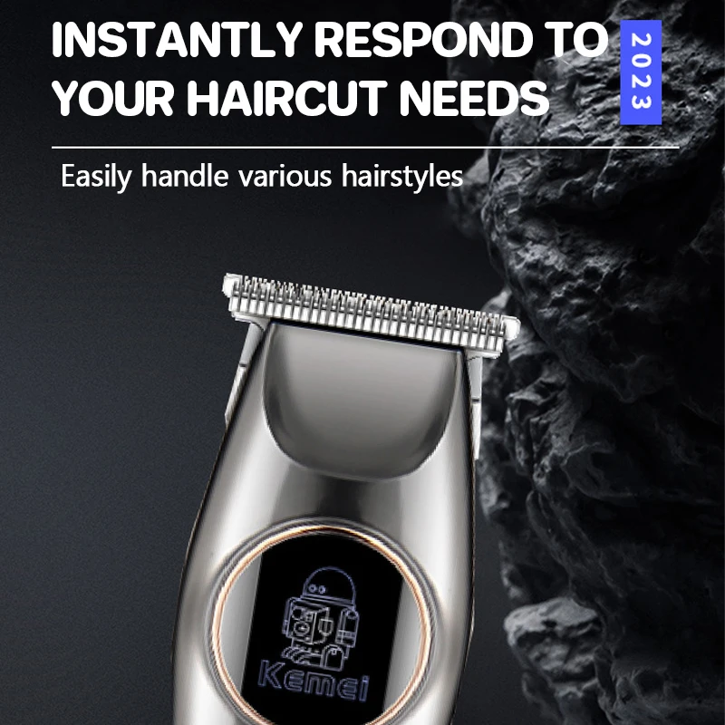 KEMEI 남성용 전기 헤어 클리퍼 키트, 충전식 트리머 세트, 전문 미용 km-643 포함