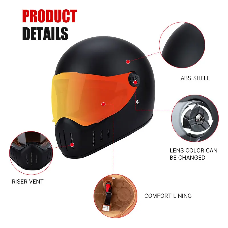 High Quality Full Face Helmet For Motorcycle Adult Racing Motorbike Helmets DOT Capacete Casqueiro Casque Capacitance