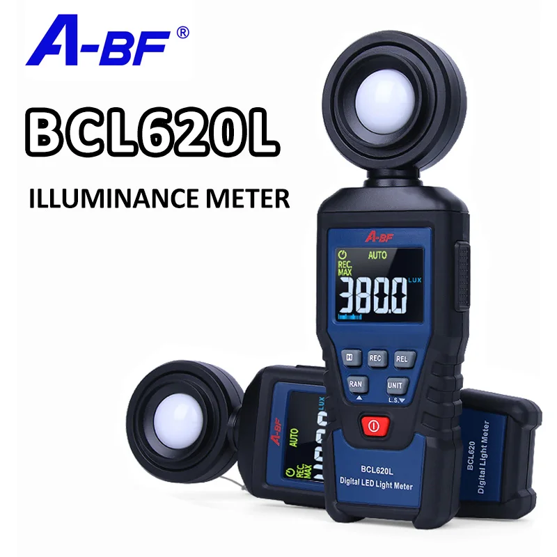 A-BF BCL620L Digital Photometer Illuminometer Max Min Brightness Tester Luxmeter Photography Lighting Test Flow Light Meter