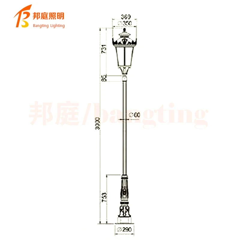 Modern Outdoor Waterproof European Style Garden Bollards Lighting Decorative Led Garden Lights