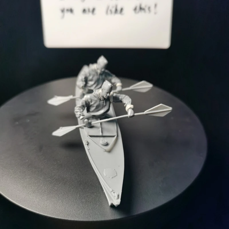 Resin Model Figure, 1/35 Scale Heroes Twin Paddle , GK, Unassembled and Unpainted Kit, 3D DIY Toy