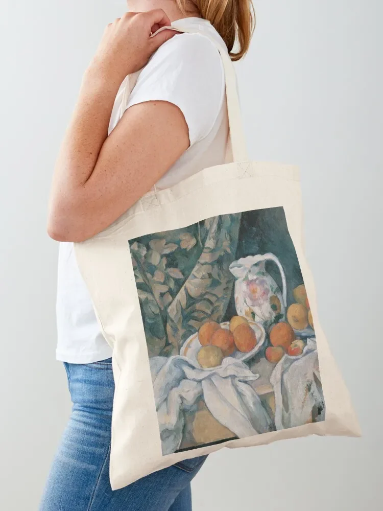 HD Still Life with a Curtain, by Paul Cezanne (1895) HIGH DEFINITION Tote Bag shopping trolley bag Gift bags
