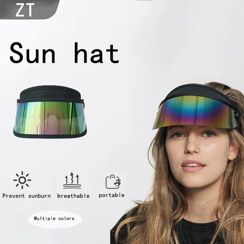 Colorful summer sun visor hat plastic uv protection PVC sun visor cap supplier scratch-resistant sun visors Anti-uv Hat