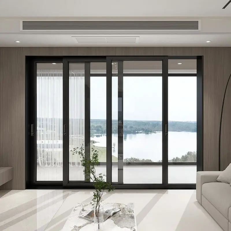 Living Room Multi Panel Horizontal Sliding Glass Door Good Lighting Patio Partition Sliding Doors Simple Sliding Patio Doors