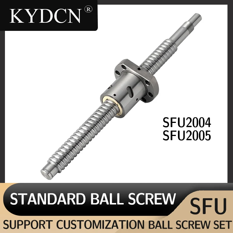 Parafuso de esferas laminadas para CNC Router, 250mm a 950mm, 16mm, SFU2004, 2005, 2010 2020, Suporte de montagem do motor, Ne