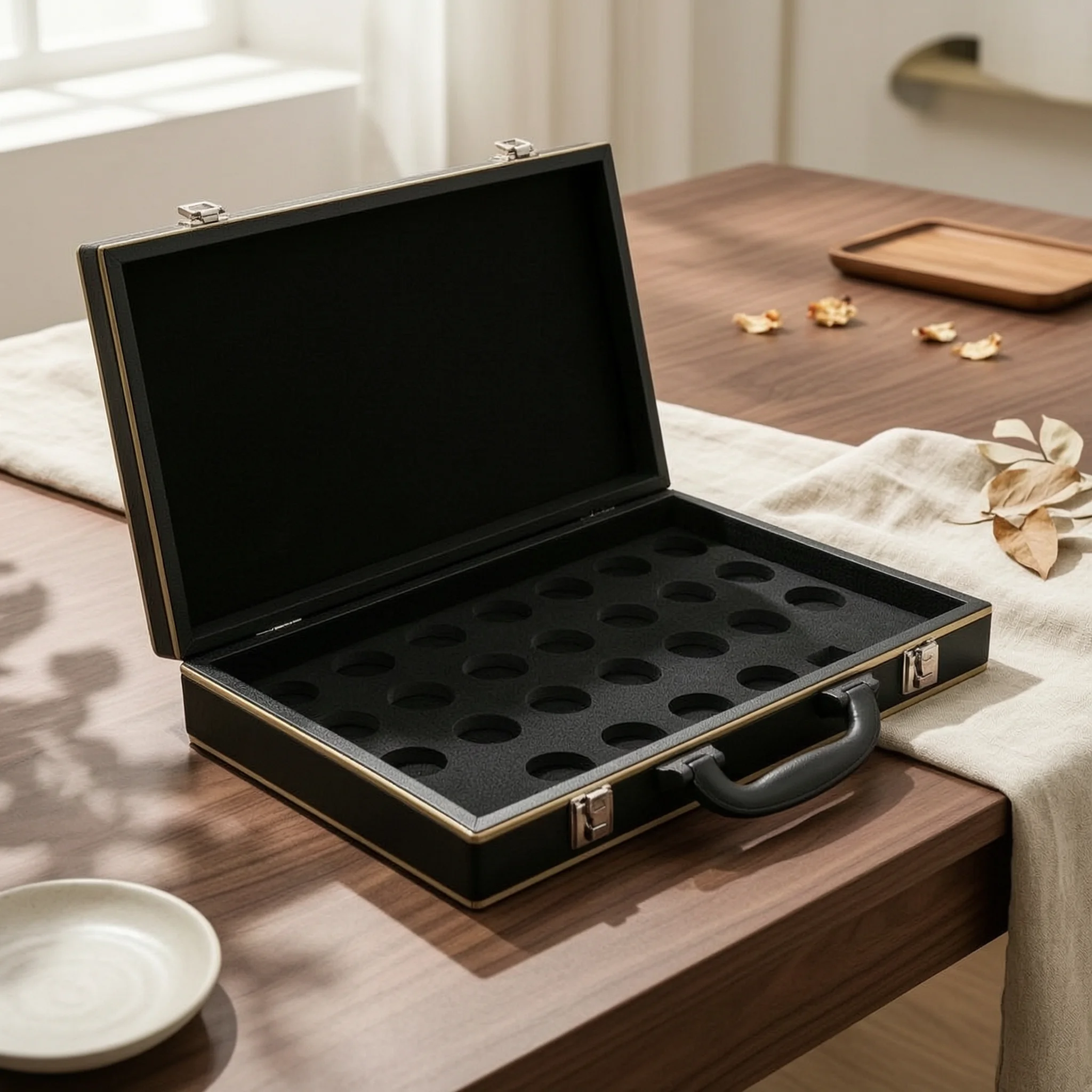 Snooker Ball Box Lightweight Billiard Balls Storage Box Snooker Ball Case Carry Handle Sports Gear Foam Padded Interior