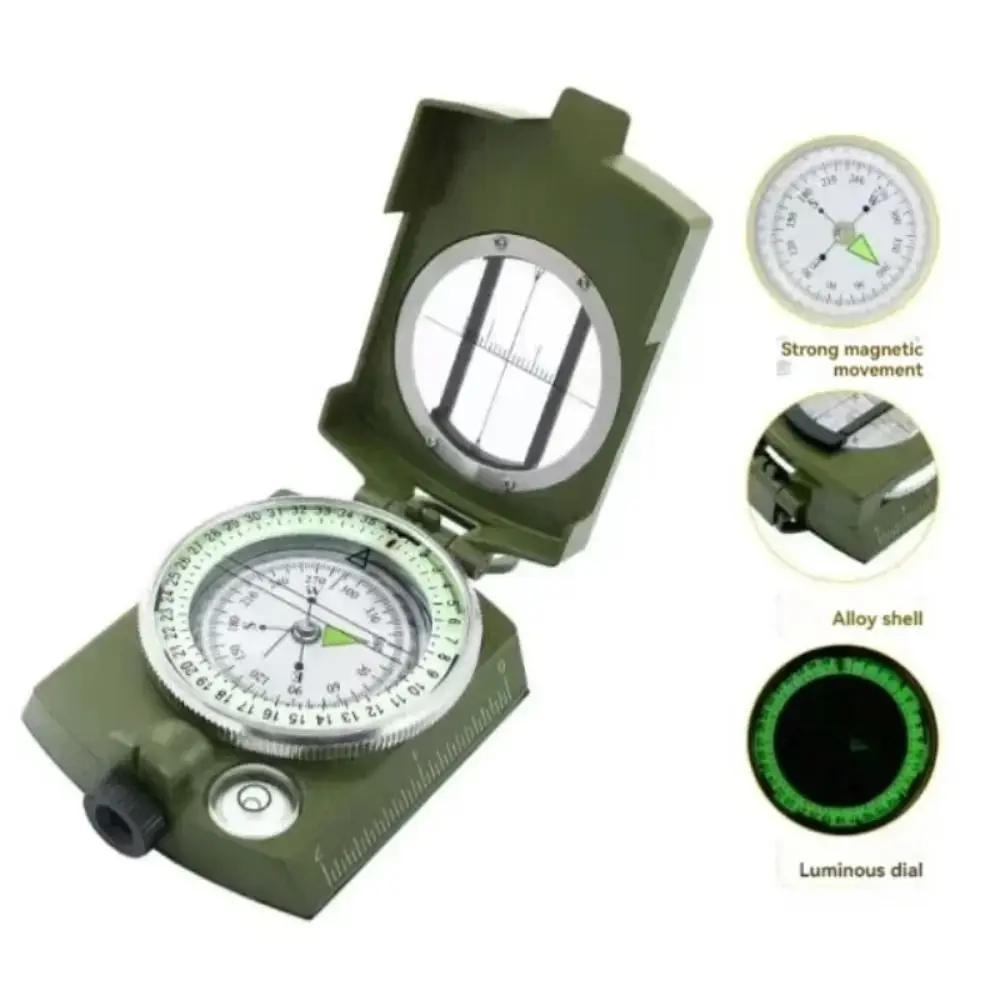 

Waterproof High Precision Compass Portable No Lost Hiking Guiding Tools Luminous Dial Multifunctional Outdoor Navigation Tool