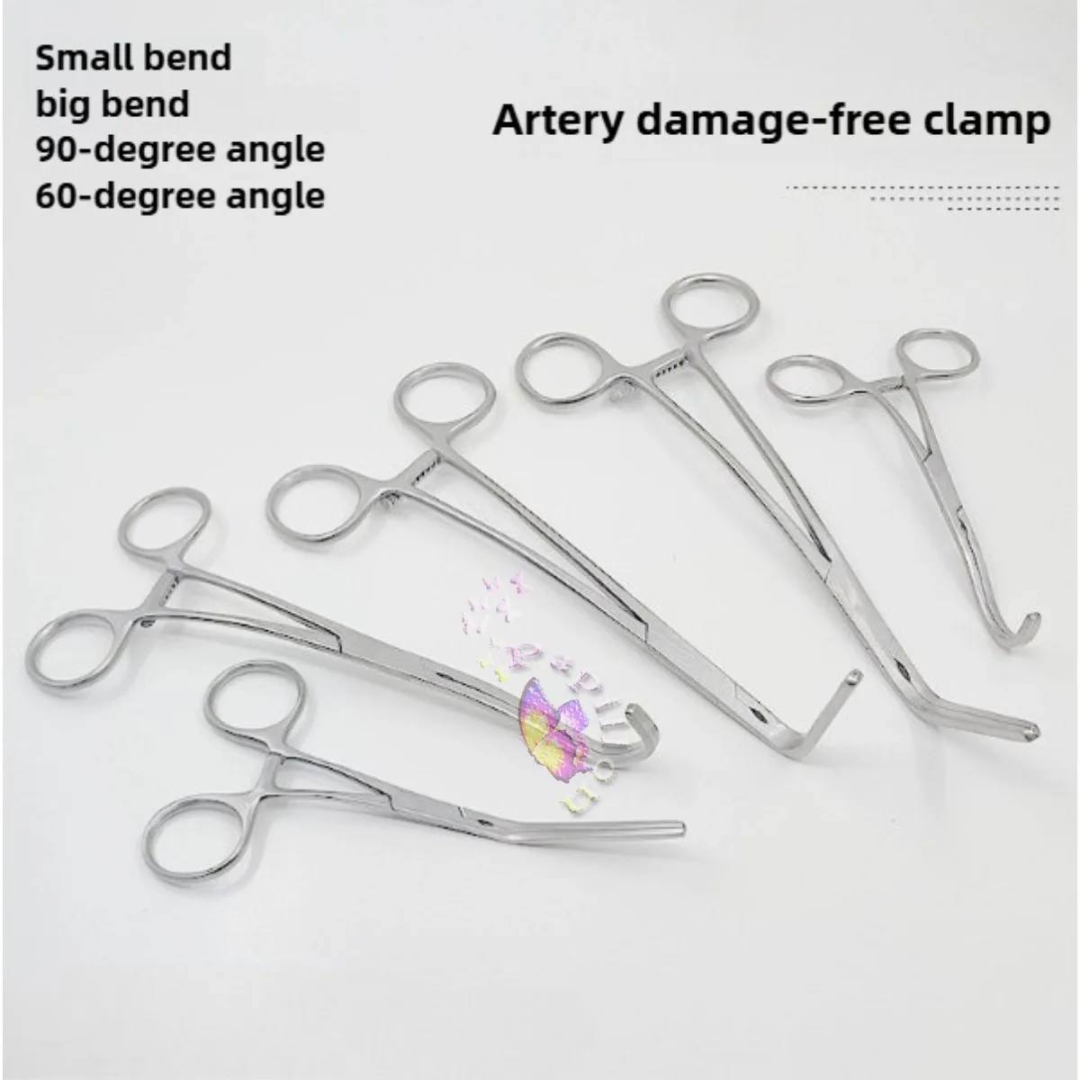 

Artery Damage-free Clamp Stainless Steel Surgery Tools Arterynon-invasive Forceps Lateral Wall Forceps Microscopic Instrument
