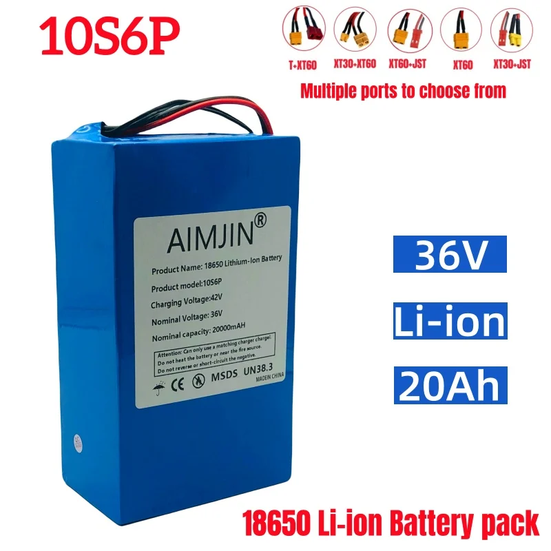 

10S6P 36V 20ah Brand new original 500-1000W large capacity For Electric bicycle scooter battery lithium battery