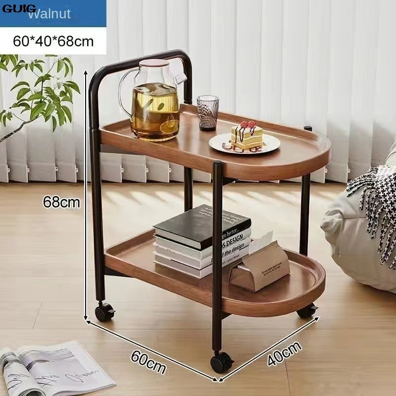 GUIG Double Side Several Home With Wheeled Shelving Sofa Side Several Bedroom Table Living Room Removable Trolley End Table Hot