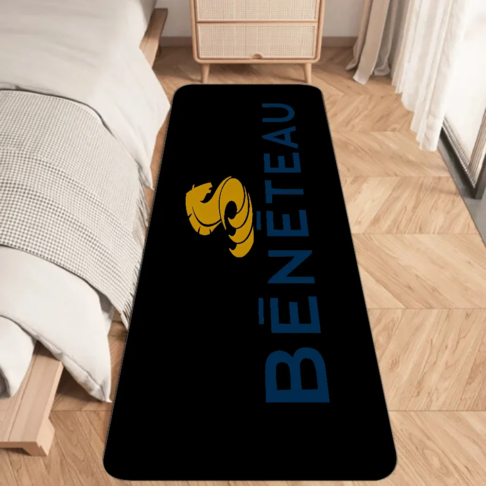 B-Beneteau Yachts Floor Mat Graphic Printed Flannel Doormats for Bathroom Kitchen Entrance Carpet Home Decor