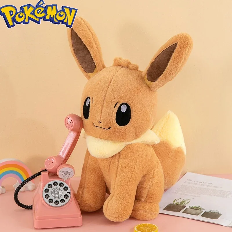 45/55/75CM tamaño grande Pokemon Eevee Plushies Kawaii dibujos animados Anime almohada suave de peluche muñeca peluches adorno regalo para niños